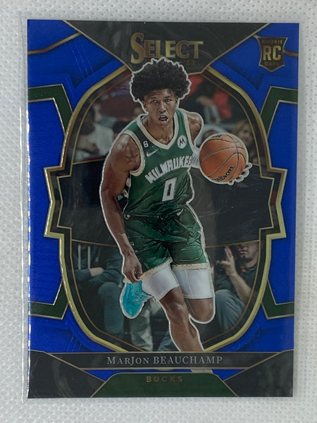 2022-23 Panini Select Blue Rookie Marjon Beauchamp #75 Milwaukee Bucks