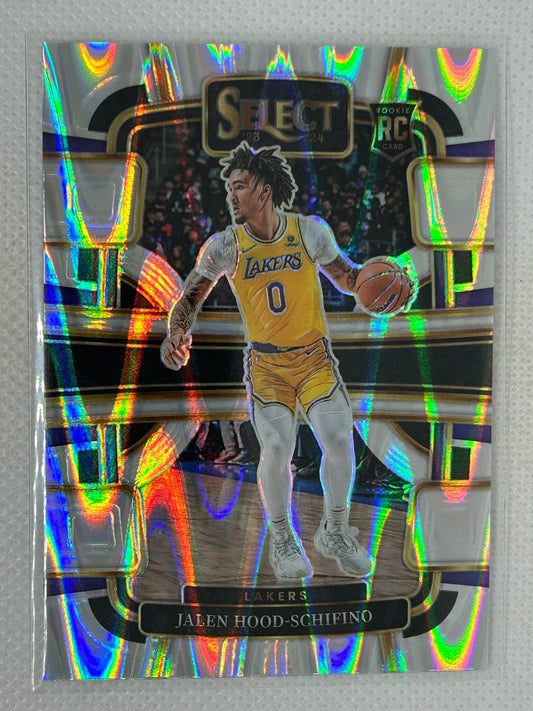 2023-24 Panini Select Silver Tectonic Rookie Jalen Hood-Schifino #99 Los Angeles Lakers