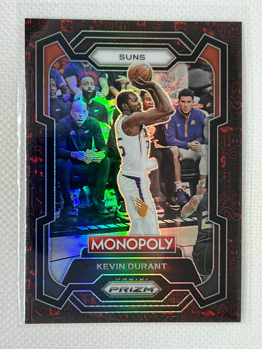 2023-24 Panini Prizm Monopoly Kevin Durant Red Pattern Icons Prizm #70 Phoenix Suns SSP