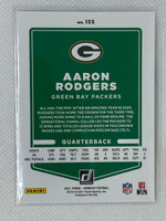 2021 Donruss Aaron Rodgers Helmet Off Mask Up Variation #155 Green Bay Packers