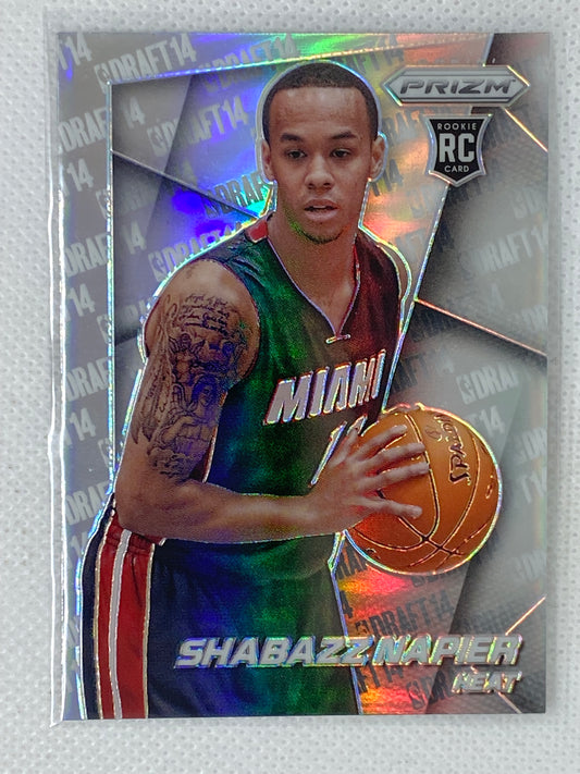 2014-15 Panini Prizm Basketball Shabazz Napier NBA Draft 2014 Silver Prizm Rookie #50 Miami Heat