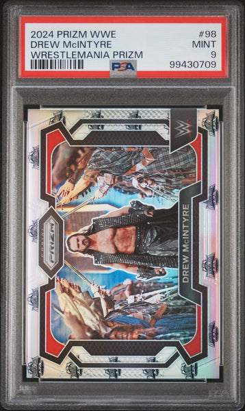 2024 Panini Prizm Silver WWE Wrestlemania /40 Drew Mcintyre PSA 9