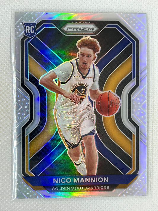 2020-21 Panini Prizm Nico Mannion RC Rookie Silver Prizm #293 Golden State Warriors