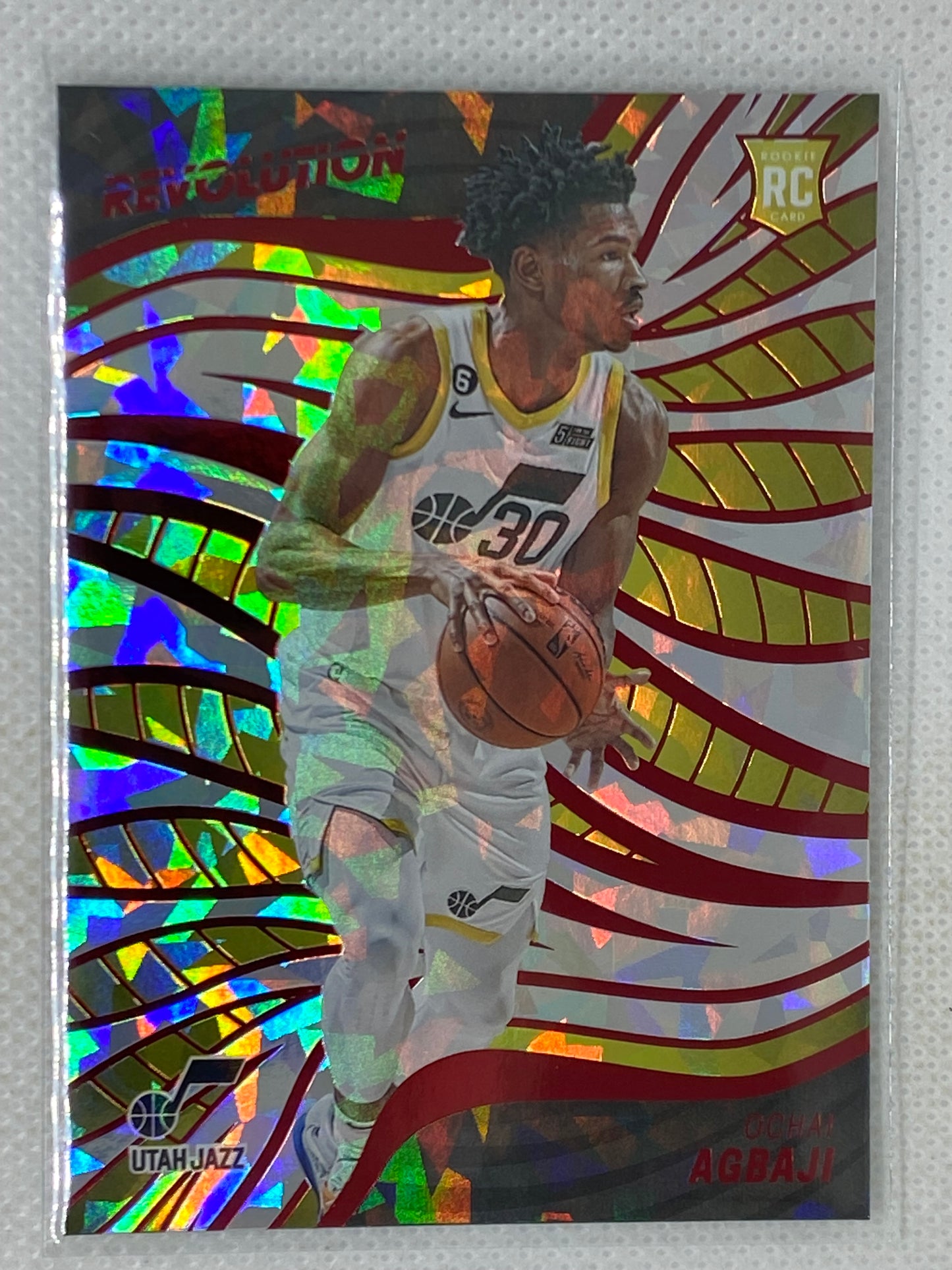 2022-23 Revolution Basketball Chinese New Year Red Ochai Agbaji #121 Utah Jazz