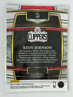 2021-22 Panini Select Shimmer Rookie Keon Johnson #40 Los Angeles Clippers