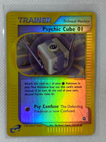 2002 Pokemon Aquapolis #132/147 Psychic Cube 01 Trainer Holo