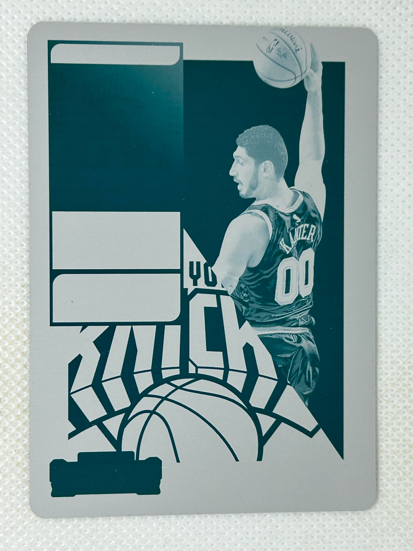 2018-19 Panini Contenders Cyan Printing Plate 1/1 Enes Kanter #23 New York Knicks