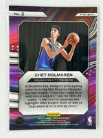 2022-23 Panini Prizm Green Instant Impact #2 Rookie Chet Holmgren Oklahoma City Thunder