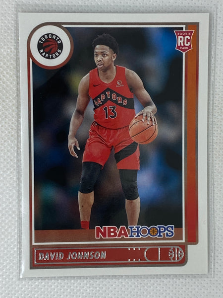 2021-22 Panini NBA Hoops #222 David Johnson Toronto Raptors RC Rookie