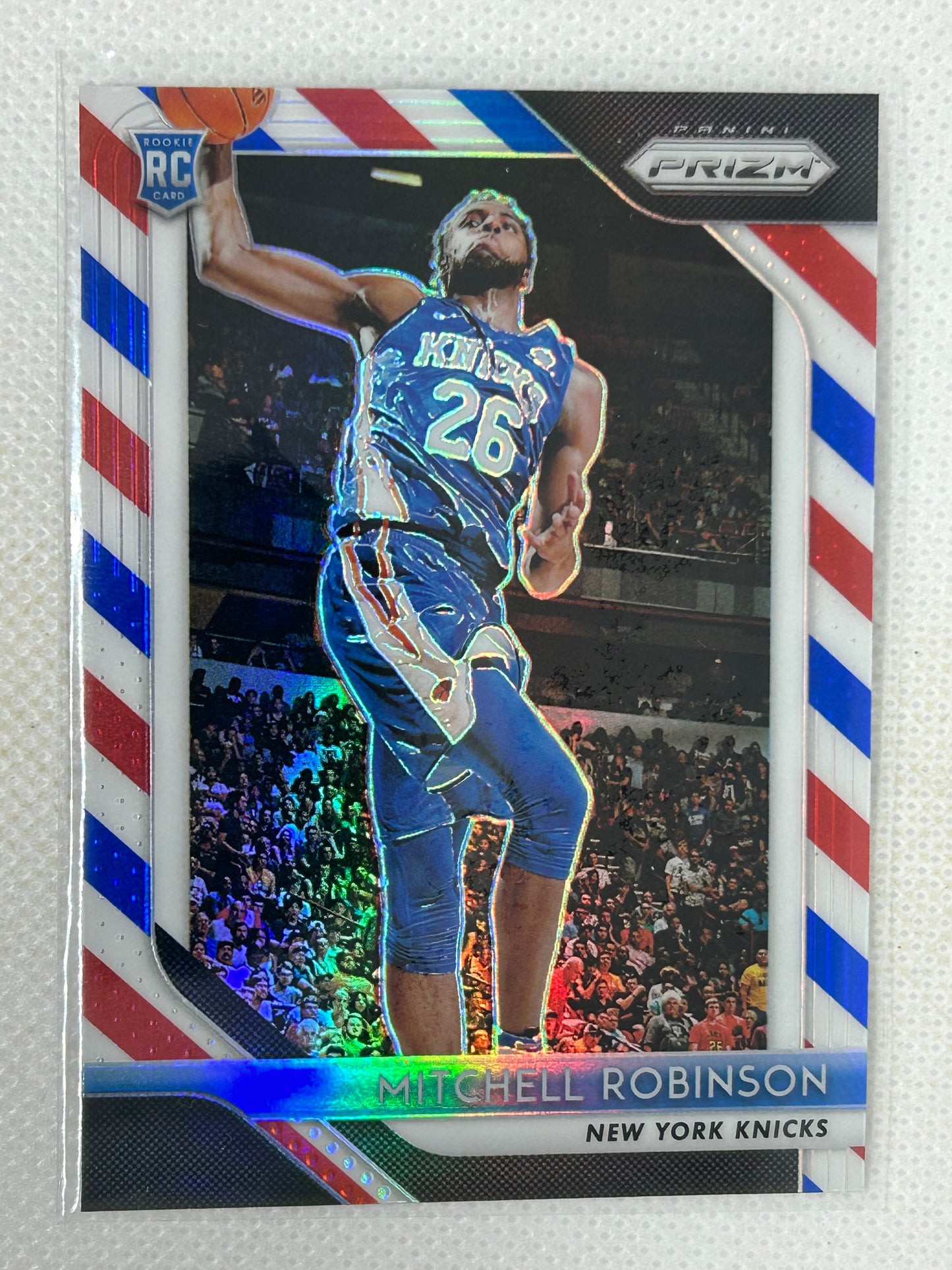 2018-19 Panini Prizm Rookie Red White & Blue #227 Mitchell Robinson  New York Knicks