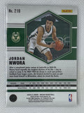 2020-21 Panini Mosaic Base Rookie Jordan Nwora #219 Milwaukee Bucks