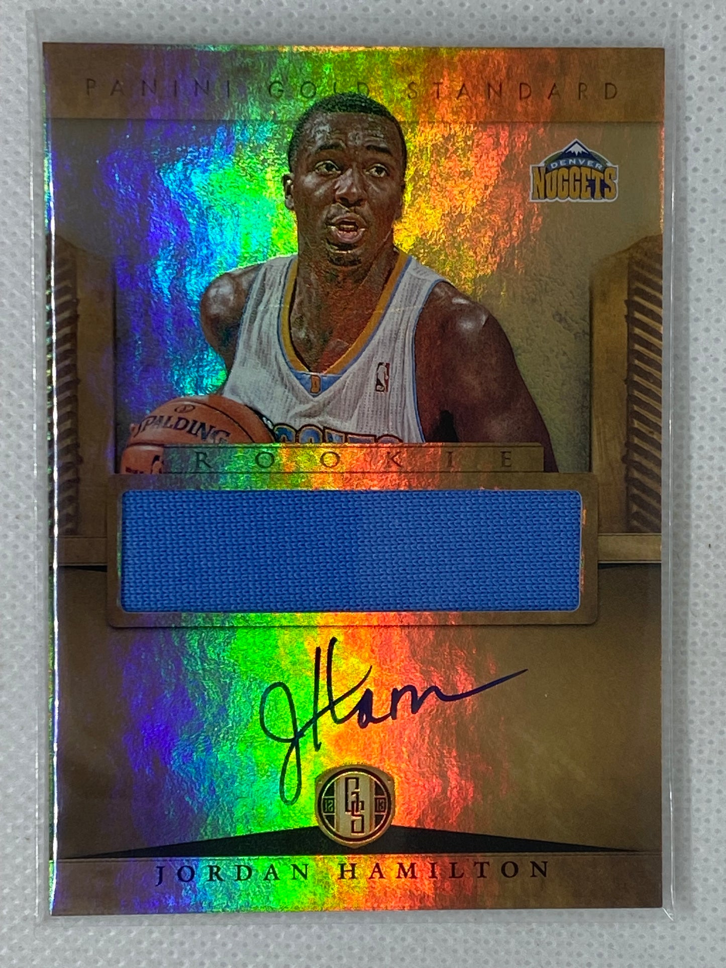 2012-13 Gold Standard Jordan Hamilton Autograph Jersey Rookie Nuggets RC #250