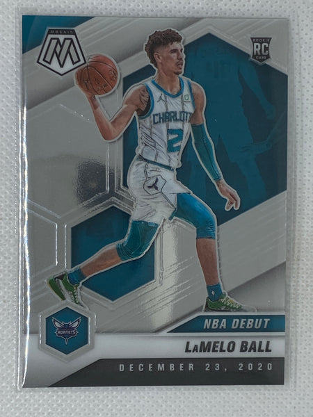 2020-21 Panini Mosaic LaMelo Ball RC Base NBA Debut #262 Charlotte Hornets