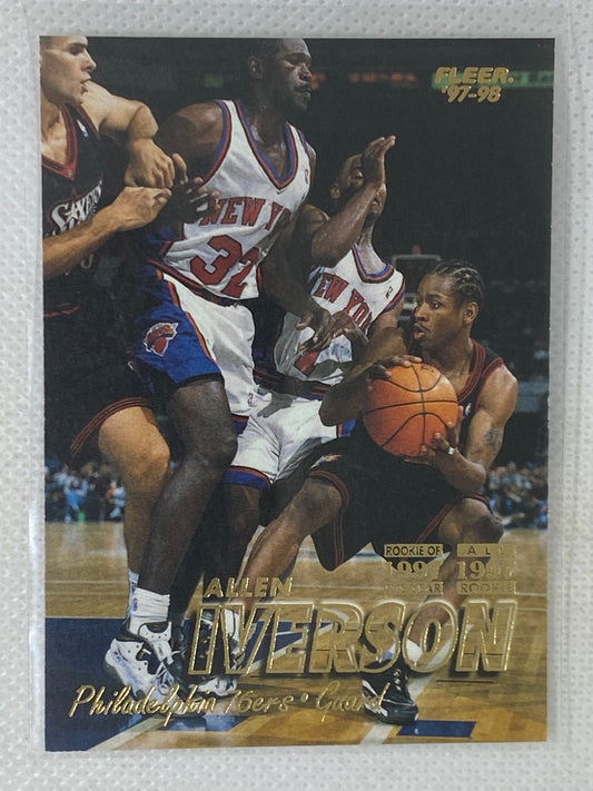 1997-98 Fleer Basketball Allen Iverson #300 Philadelphia 76ers