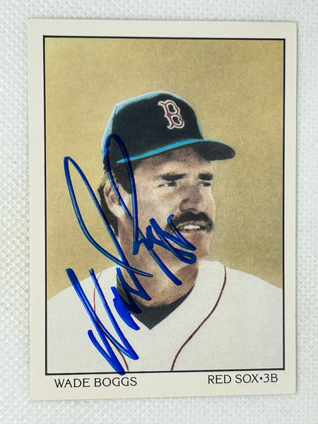 1990 Score Dream Team #683 Wade Boggs Signed Card Boston Red Sox