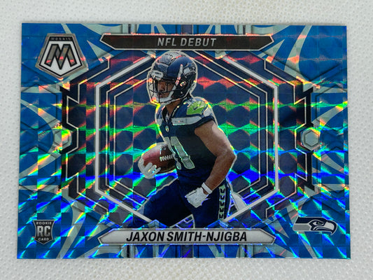 2023 Panini Mosaic Blue Reactive NFL Debut Rookie ND-12 Jaxon Smith-Njigba Seattle Seahawks