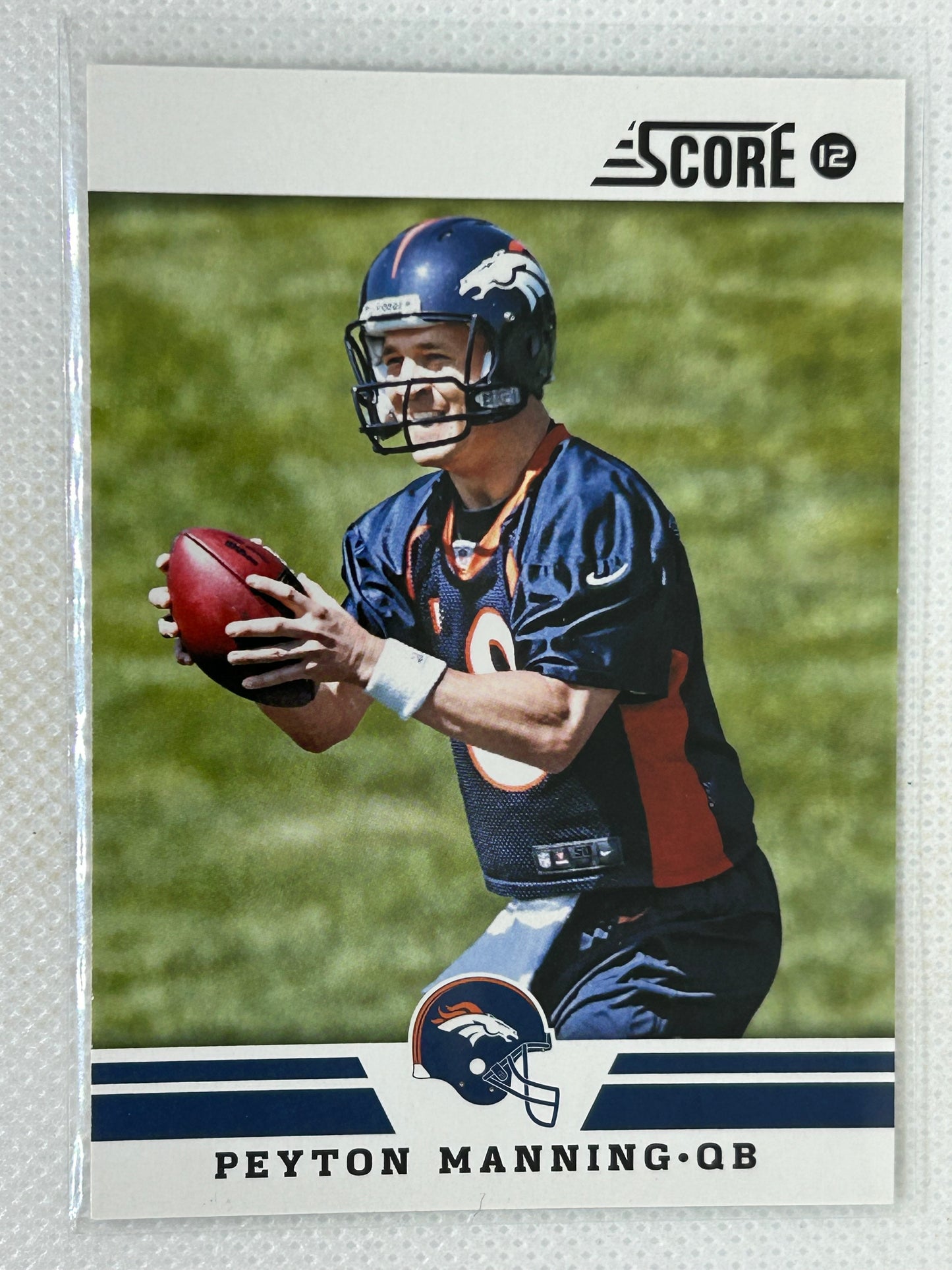 2012 Panini Score #297 Peyton Manning Scorecard Denver Broncos