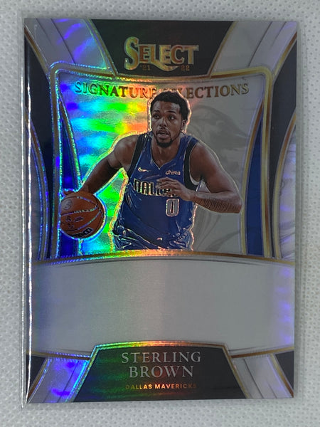 2021-22 Panini Select Signature Selections Sterling Brown SS-SBR Error Card Missing Autograph Dallas Mavericks