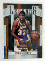 2009-10 Panini Threads Legends Silver Holo /100 #1 Magic Johnson Los Angeles Lakers