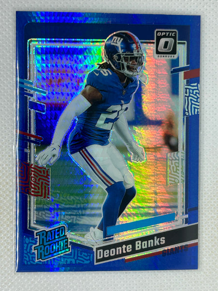 2023 Panini Optic Blue Hyper Rated Rookie #278 Deonte Banks New York Giants