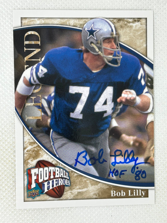 2009 Upper Deck Football Heroes Legendary Heroes #238 Bob Lilly Dallas Cowboys Signed Card