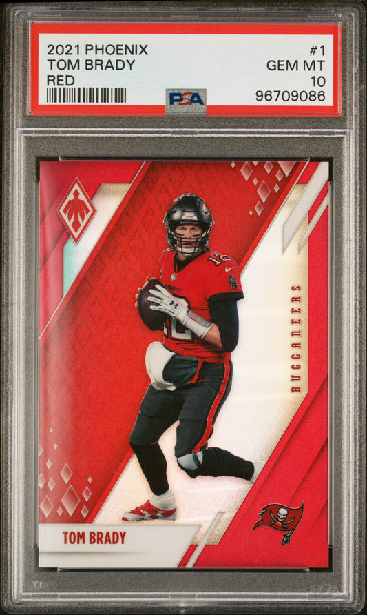 2021 Panini Phoenix Red Tom Brady /250 PSA 10 Tampa Bay Buccaneers