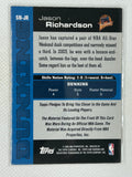 2005-06 Topps Bowman Skills Notion Dunking Relic SN-JR Jason Richardson Golden State Warriors