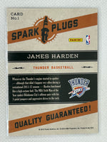 2012-13 Hoops James Harden #1 Spark Plugs Oklahoma City Thunder