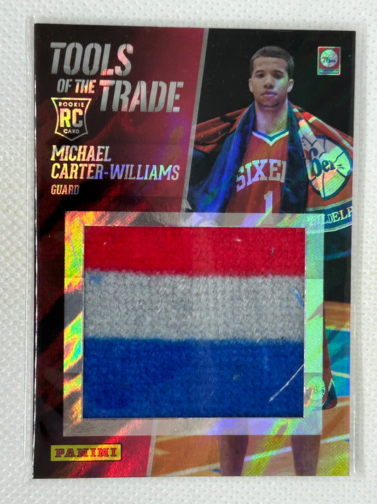 2013-14 Panini Fathers Day Rookie Towel Relic Tools of the Trade Shimmer Michael Carter-Williams MCW Philadelphia 76ers