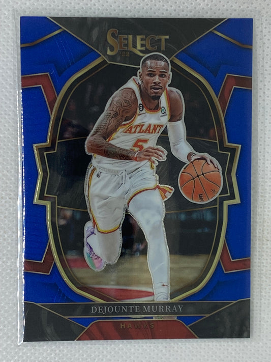 2022-23 Panini Select Blue Dejounte Murray #2 Atlanta Hawks