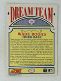 1990 Score Dream Team #683 Wade Boggs Signed Card Boston Red Sox