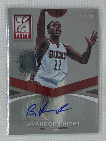 2014-15 Panini Elite Status Signatures #95 Brandon Knight Auto /125 Milwaukee Bucks