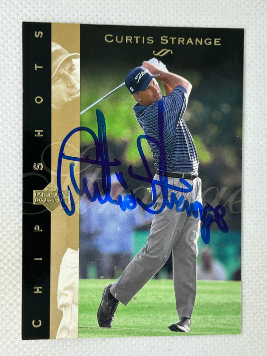 2003 Upperdeck ChipShots Curtis Strange #100 Signed Card