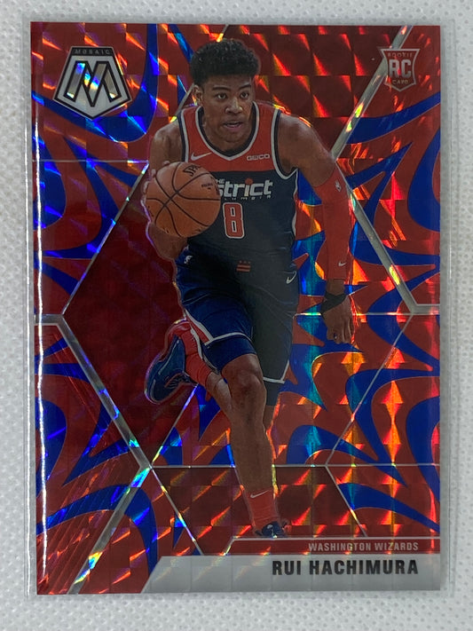 2019-20 Panini Mosaic Rui Hachimura Blue Reactive Rookie RC #231 SP