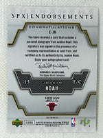 2007-08 Upper Deck SPx Endorsements Rookie Autograph Joakim Noah E-JR Chicago Bulls