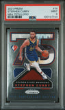 2021-22 Panini Prizm Stephen Curry NBA 75th Logo #14 Golden State Warriors PSA 9