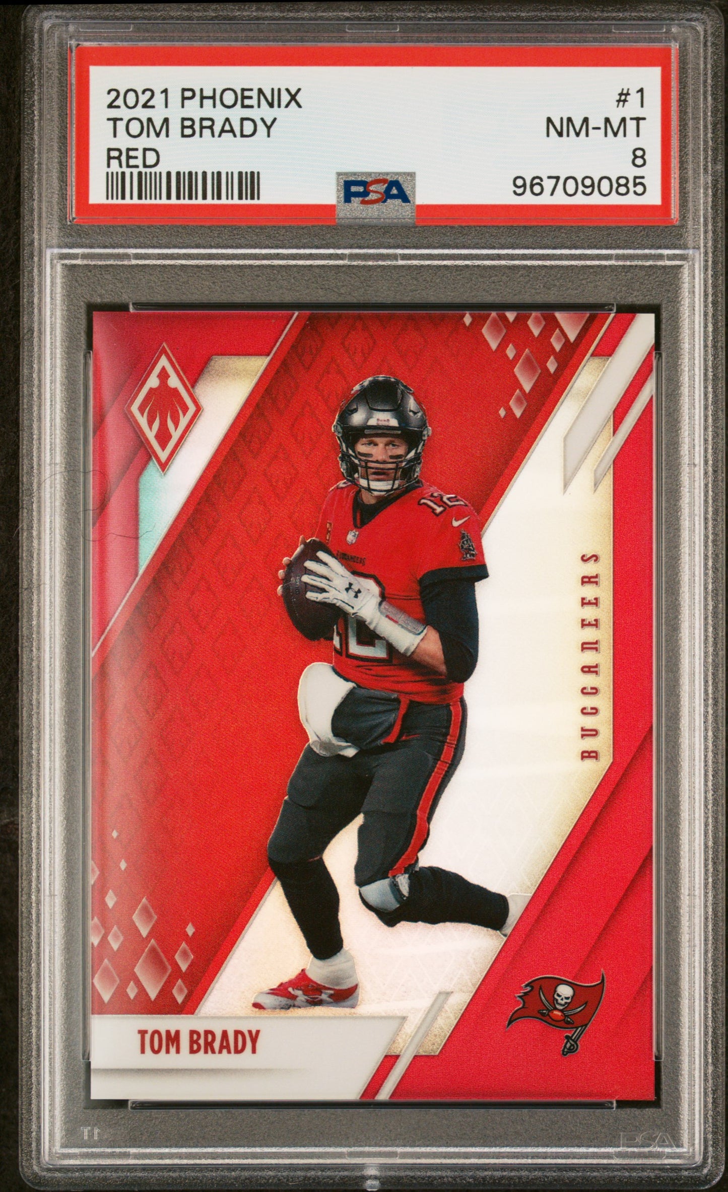 2021 Panini Phoenix Red Tom Brady /250 PSA 8 Tampa Bay Buccaneers