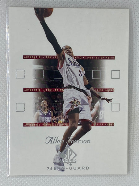 2001-02 SP Authentic Basketball Allen Iverson #64 Philadelphia 76ers