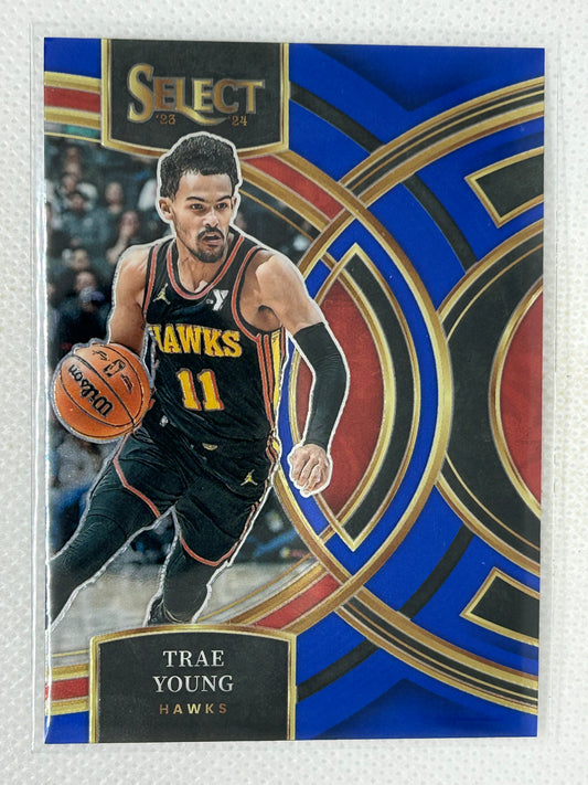 2023-24 Panini Select Premier Level Trae Young #158 Atlanta Hawks