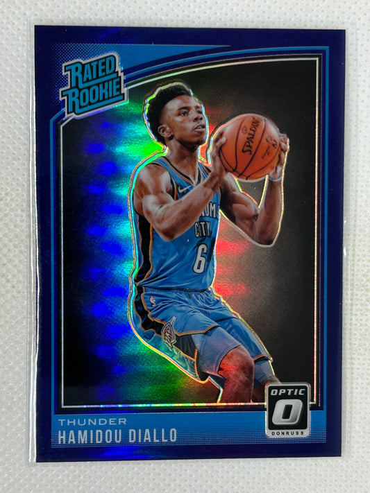 2018-19 Panini Optic Purple Prizm Rated Rookie Hamidou Diallo #171 Oklahoma City Thunder