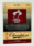 2013-14 Panini NBA Hoops NBA Champions Card #301 LeBron James & Miami Heat Team