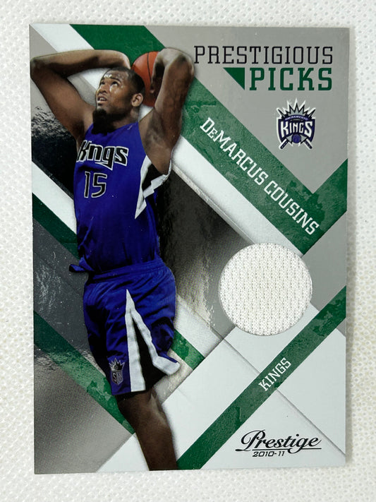 2010 Prestige Prestigious Picks Green Materials /499 DeMarcus Cousins Rookie Sacramento Kings