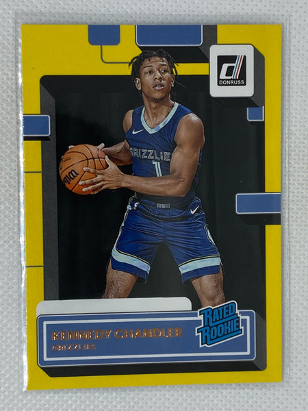 2022-23 Donruss Yellow Flood Kennedy Chandler #236 Memphis Grizzlies Rookie