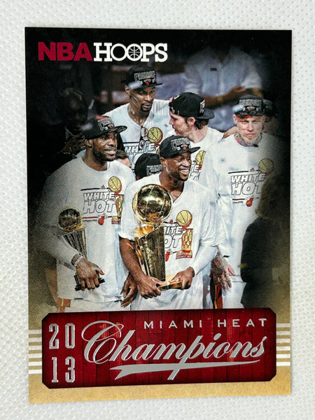 2013-14 Panini NBA Hoops NBA Champions Card #301 LeBron James & Miami Heat Team