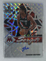 2021-22 Panini Mosaic Rookie Scripts Auto Mosaic Trendon Watford RS-TWA Portland Trailblazers