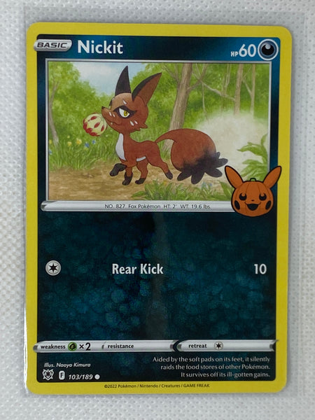 Nickit 103/189 Regular Trick or Trade BOOster 2022 Halloween Pokemon