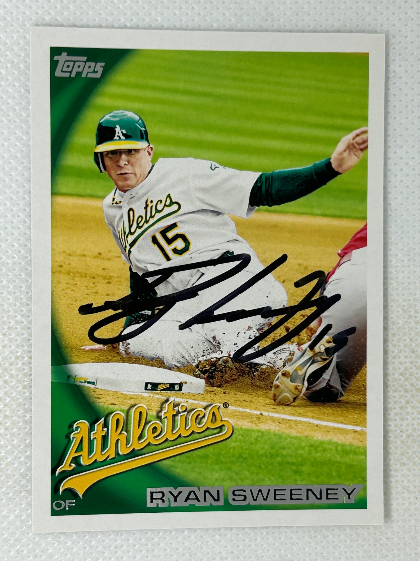 2010 Topps #449 Ryan Sweeney Oakland Athletics Signed Card