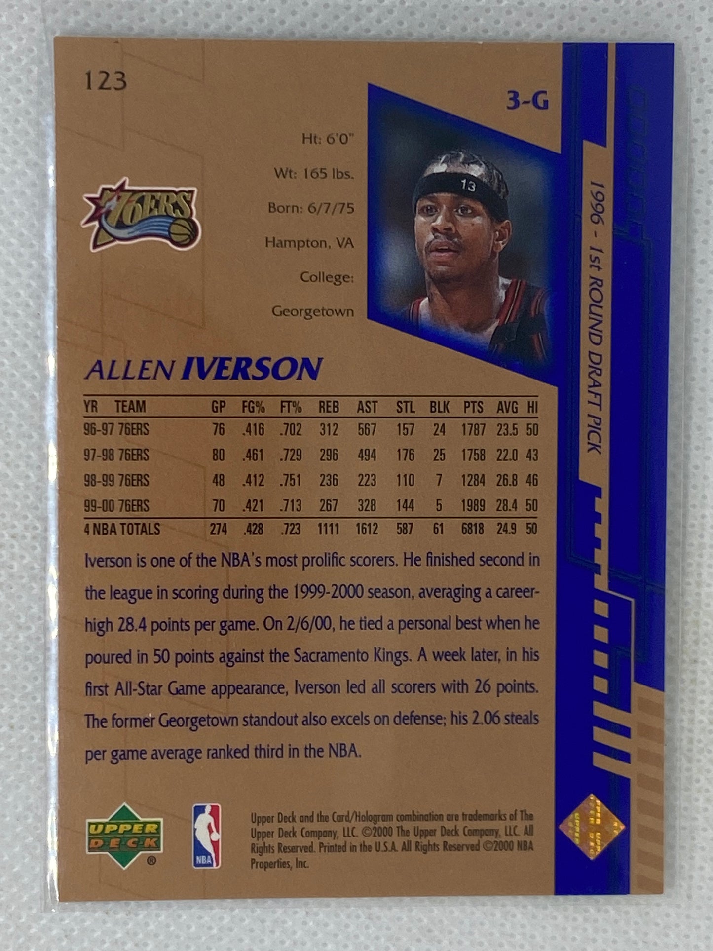 1997-98 Fleer Ultra Allen Iverson #258G Philadelphia 76ers