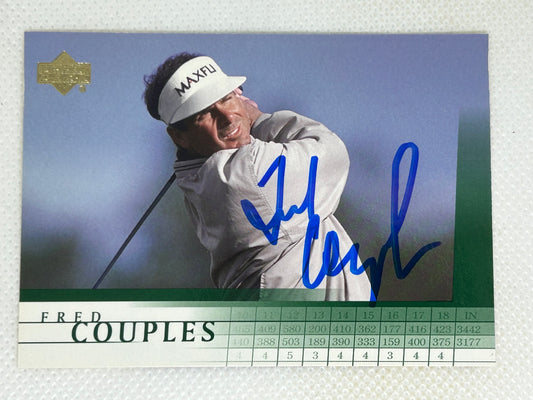 2001 Upper Deck Golf Card #7 Fred Couples PGA Tour Signed Card