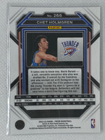 2022-23 Panini Prizm Rookie Card Chet Holmgren #266 Oklahoma City Thunder